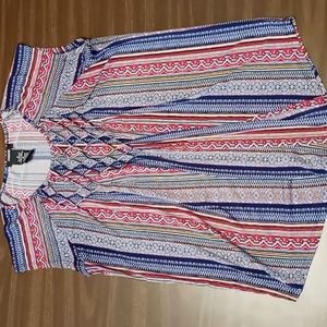 Premise Patterned Weave Front Blouse Size M